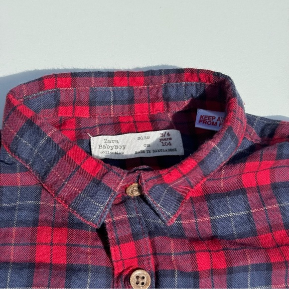 Zara Button Down Kids Shirt 3-4 years - Picture 3 of 3